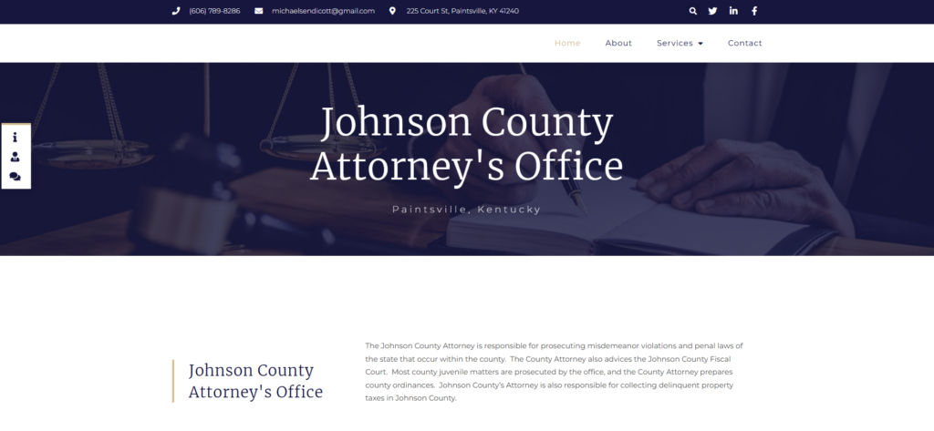 johnsoncoattorney.com screenshot